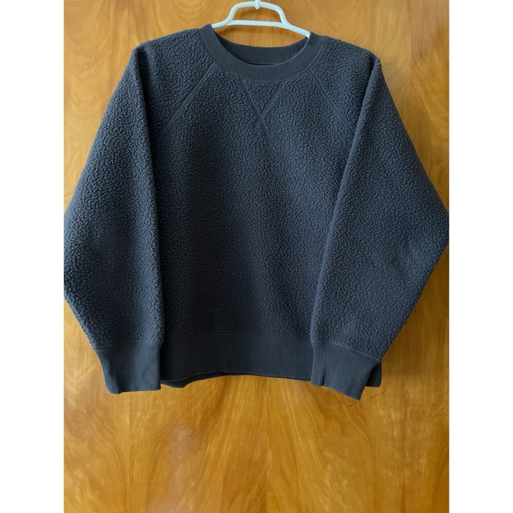 Everlane Gray Renew Fleece Sweatshirt